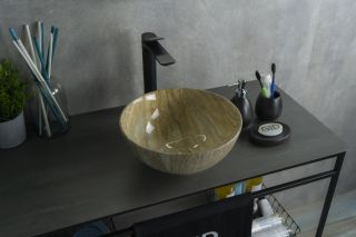 Раковина Gid Mnc488 54436 накладная под камень глянцевая 32x32x14